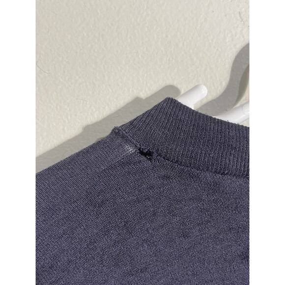 VTG Logo 7 Michigan Wolverines V-Neck T-Shirt 90s Striped Sleeve XL Distressed - Picture 7 of 11